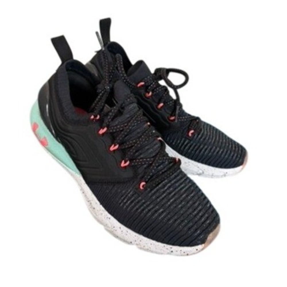 Under Armour HOVR Phantom 2 Black Mint Pink Running Shoes 3024169-001 Womens 8.5